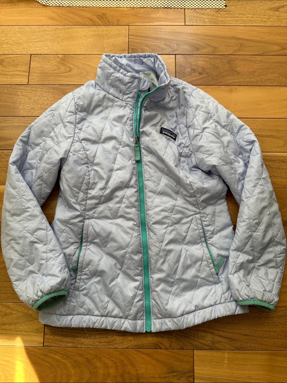 Patagonia girls nano puff jacket lavender green